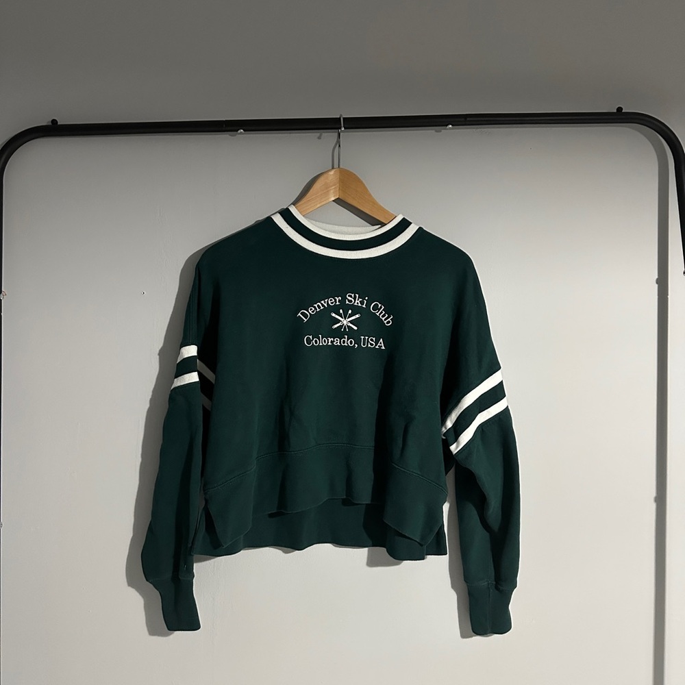 Abercrombie & Fitch Green Sweatshirt